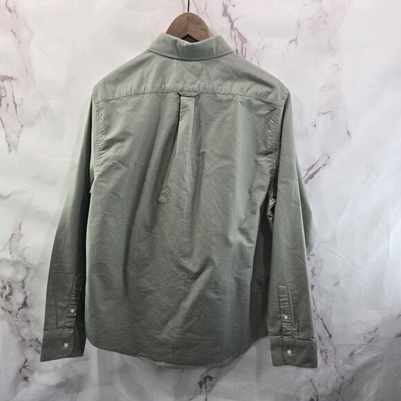 Everlane Shirt Mens Medium Green Oxford Long Sleeve Button Down Cotton - Picture 7 of 14